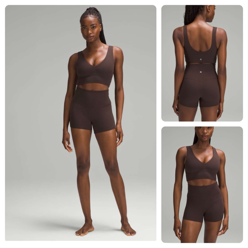 Lululemon Align V-Neck Bra *Light Support, C/D Cup size 10 color espresso